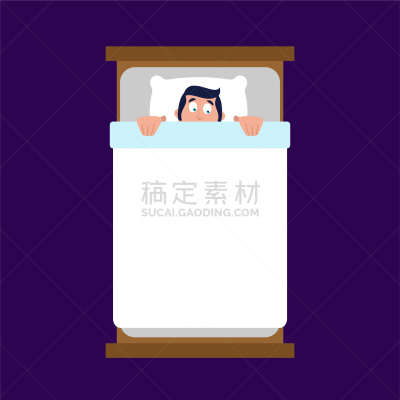 床,在下面,男人,毯子,就寝时间,惊骇,恐惧,肖像,害怕,震惊