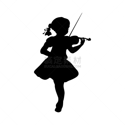 音乐,进行中,小提琴,女孩,分离着色,技能,表演者,图像,剪影,教育