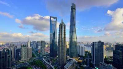  延时 上海三座标志性摩天大楼