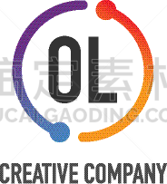 initial letter ol creative circle logo design