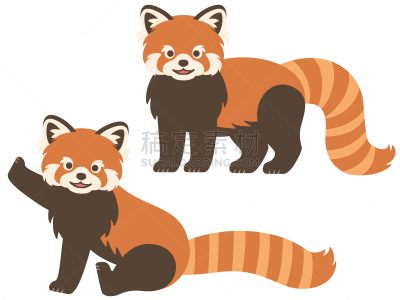 可爱的,绘画插图,熊猫,侧面,长的,简单,动物群,动物,中国,吉祥物
