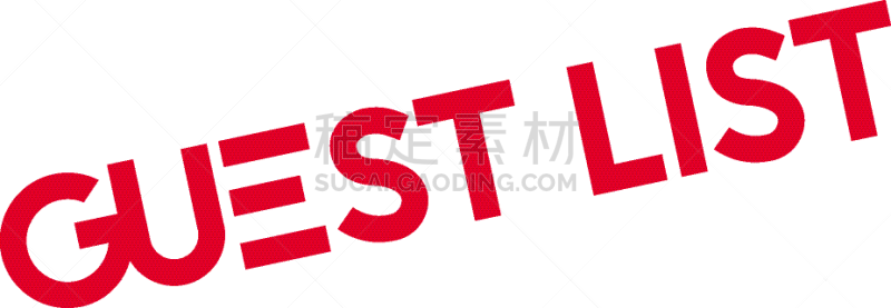 宾客名单,橡皮章,分离着色,传媒,白色,红色,事件,流行音乐会,抵押文件