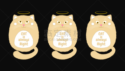 猫,卡通,茶色,五只动物,时尚,分离着色,可爱的,宠物,图像,自然美
