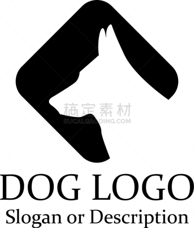 分离着色,狗,品牌名称,狼,黑色,极简构图,图标,白色,宠物,创造力