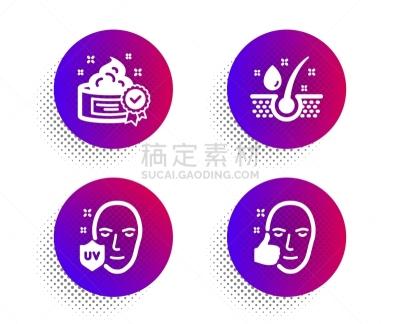 计算机图标,矢量,标志,状态良好,防晒霜,防紫外线,人的脸部,动物毛发,紫外线辐射