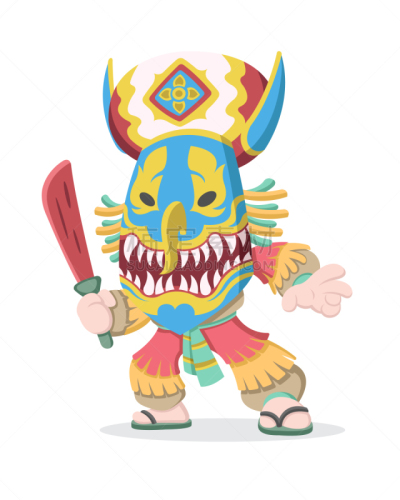 可爱的,绘画插图,卡通,时尚,鬼,传统节日,传统,纺织品,面具