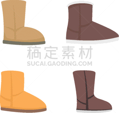 靴子,扁平化设计,计算机图标,ugg ,衣服,白色,热,背景分离,ugg雪地靴,舒服