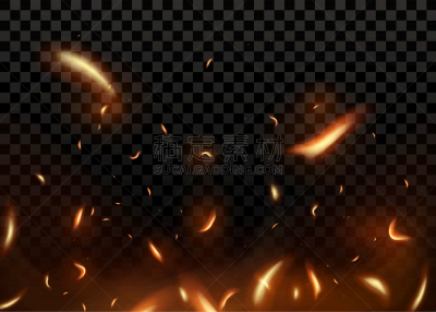 热,粒子,特写,火焰,分离着色,夜晚,红色,大篝火,火,炊具