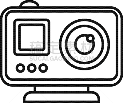 modern action camera icon outline style