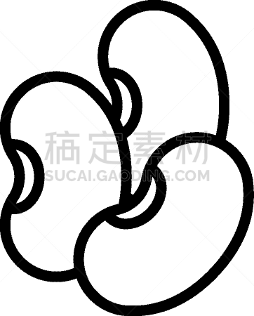 kidney plant bean icon outline style