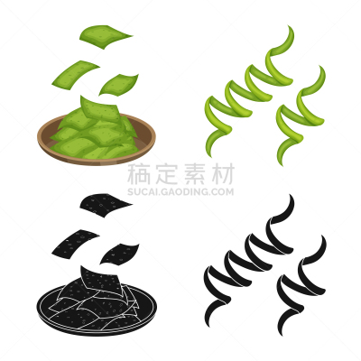 分离着色,海洋,符号,蛋白质,一个物体,螺线,绿色,布置,收集,瘦身