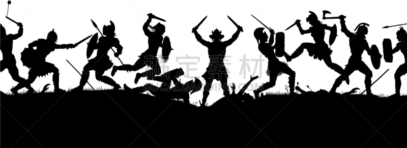 中世纪,中世纪时代,轮廓,剑,简单背景,矢量,剪影