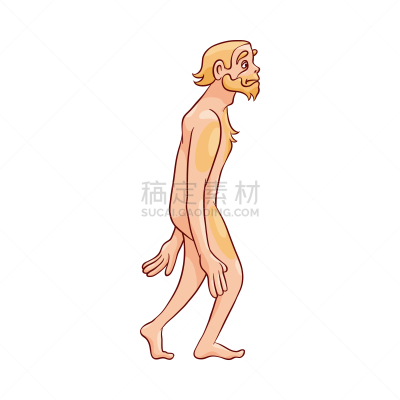 男穴居人,男人,猴子,南方古猿,人属,石头,舞台,草图,步行,绘制