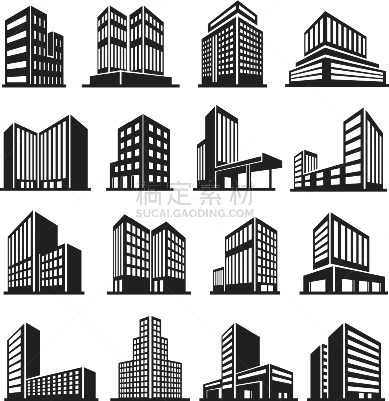都市风景,建筑外部,计算机图标,透视图,商务,现代,建筑业,建造物,天空,建筑