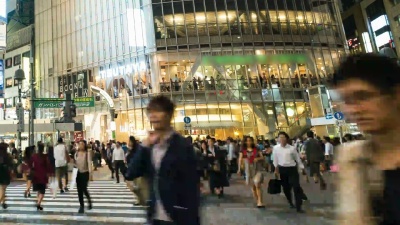 高清延时 日本东京涉谷十字路口