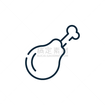 矢量,轮廓,计算机图标,鸡腿,绘画插图,符号,分离着色,品牌名称,直的,细线图