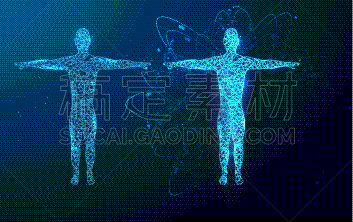 接线框,抽象,低多边形效果 ,轮廓,生物学,健康保健,人,数据,生物识别