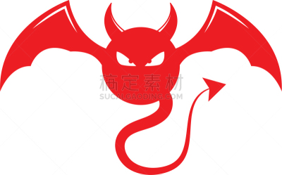 品牌名称,恶魔,运动,魔鬼,翅膀,模板,尾巴,吉祥物,三叉乾