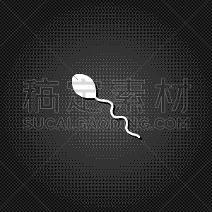 计算机图标,精子,平坦的,卵子,人,生物学,健康保健,结合,游泳