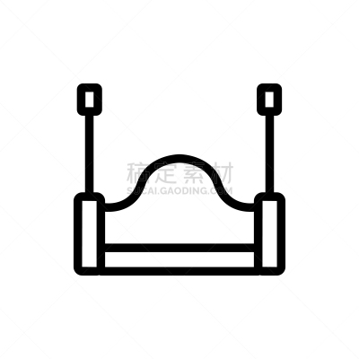 矢量,轮廓,扶手,悬挂的,文章,绘画插图,计算机图标,汽车头枕,绳子,符号