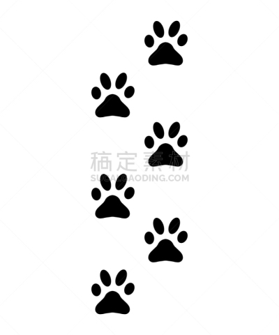 脚印,爪子,狗,猫,疤,公主,形状,白色,黑色,剪影