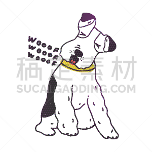可爱的,狗,吠声,小狗,恶作剧,噪声,宠物项圈,肖像,交流,坐