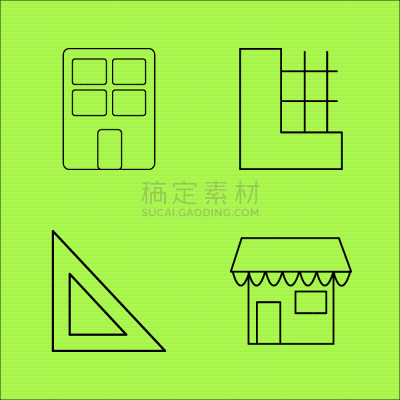 轮廓,直的,建筑业,建筑体,矢量,三角板,图像,标志,商店,石洞壁画