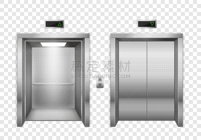 铬合金,现代,建筑业,电梯,门,乘客,货物集装箱,金属,关闭的,室内