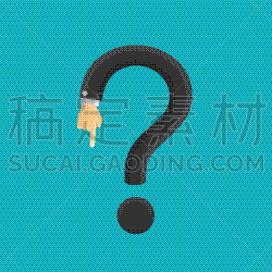 问号,手,疤,红色,黑色,材料,知识,问题,解决