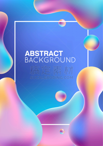 全息,矢量,色彩鲜艳,背景,抽象,液体,泡泡,山,高雅,紫色