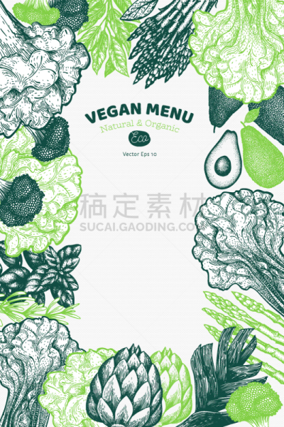 食品,模板,蔬菜叶,动物手,式样,农业,蔬菜,素食,菜单,绘制