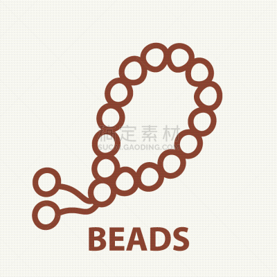 模板,品牌名称,珠子,分离着色,自然美,玫瑰经念珠,矢量,花环
