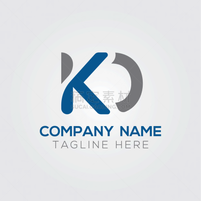 initial alphabet kd logo design template abstract