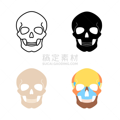人头骨,传统,健康保健,线条,怪异,背景分离,骷髅图,万圣节,惊骇,简单