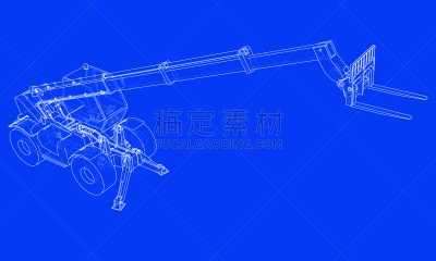 叉车,矢量,概念,三维图形,轮廓,制造机器,卡车,搬运工,图像,货运