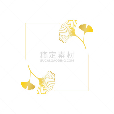 边框,银杏,叶子,绘画插图,黄金,轮廓,自然,有机食品,顺势医学,草本