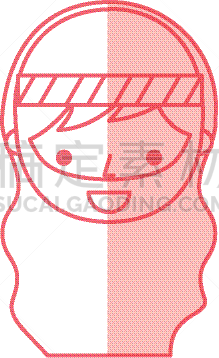 男人,性格,嬉皮士,可爱的,人,图像,头发,矢量,复古