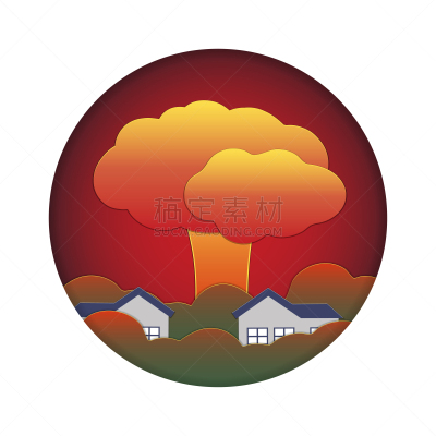 城市,蘑菇云,核辐射,环境,云,背景