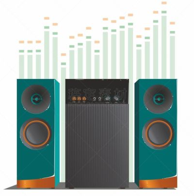 低音炮,橙色,音乐,扬声器,青绿色,噪声,有序,健康保健,摇滚乐