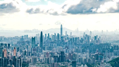 中国深圳城市风光延时摄影