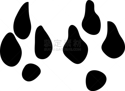 脚印,五只动物,可爱的,脉搏图,野生动物,哺乳纲,小的,动物,尾巴,剪影