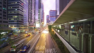 香港中央商务区人群