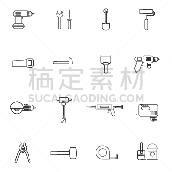 平坦的,计算机图标,工具,废金属,计算机,背景分离,技术,移动式,涂料,磨光机