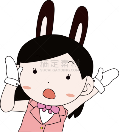 半身像,女孩,兔耳朵,水手服,可爱的,休闲游戏,宅男,惊骇,一个人,引座员