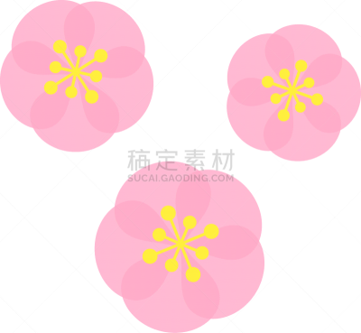 节分,传统,华丽的,二月,梅子,春天,植物,剪贴画,绘画插图,卡通