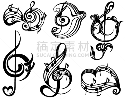 音符,传媒,管弦乐队,背景分离,钥匙,调号,高音谱号,绘画插图,漩涡形,白色