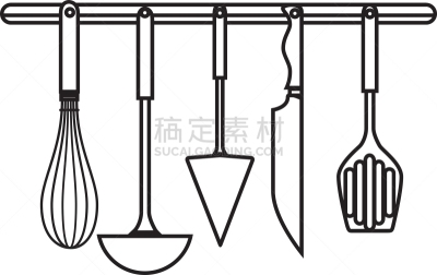 银餐具,分离着色,厨房器具,图标,白色,食品,食品加工机,饮食,布置,烹调