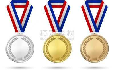 奖,黄金,三维图形,青铜,银色,专业人员,运动,写实