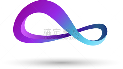 品牌名称,数字8,抽象,多样,麦比乌斯带,分离着色,创造力,闪亮的,概念,弯曲