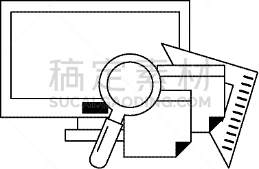 计算机,放大镜,黑白图片,商务,小型放大镜,技术,图像,现代,移动式,沟通